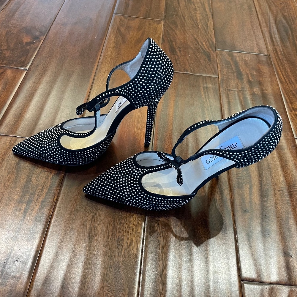 Jimmy Choo Black Studded Heels - Only Worn Once